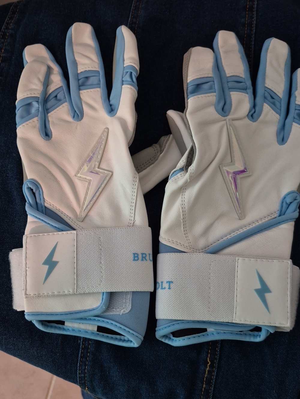 BRUCE BOLT "Chrome Series" Unisex Baseball Batting Gloves-please Measure Hand